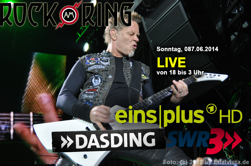 Rock am Ring Übertragungszeiten Sonntag 08. Juni auf EinsPlus, SWR3, DASDING